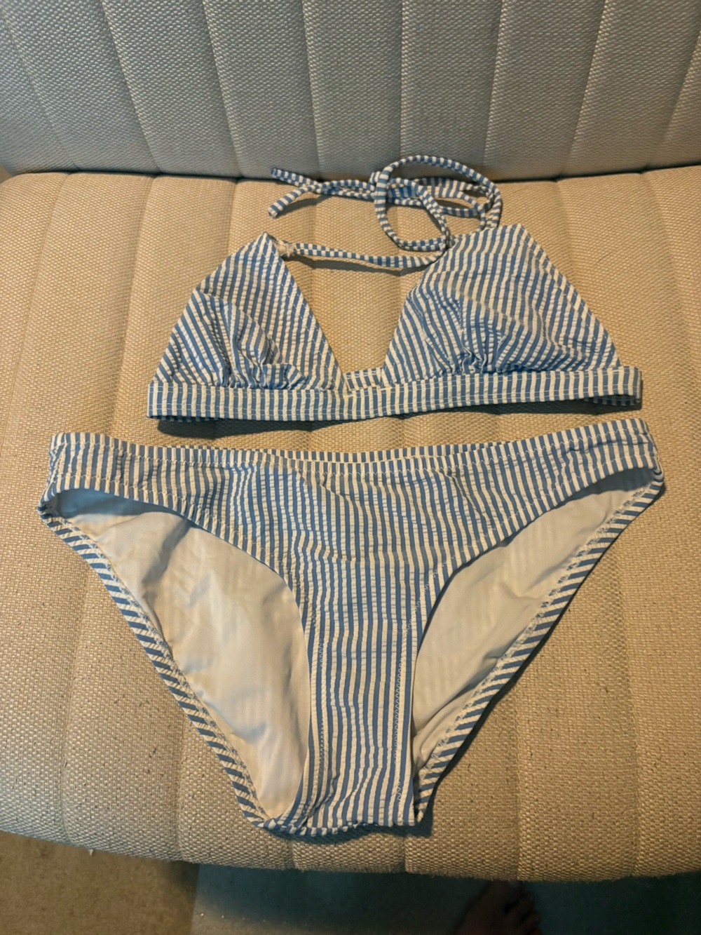 J Crew seersucker bikini